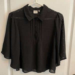 NWOT Good Luck Gem Gingham Blouse